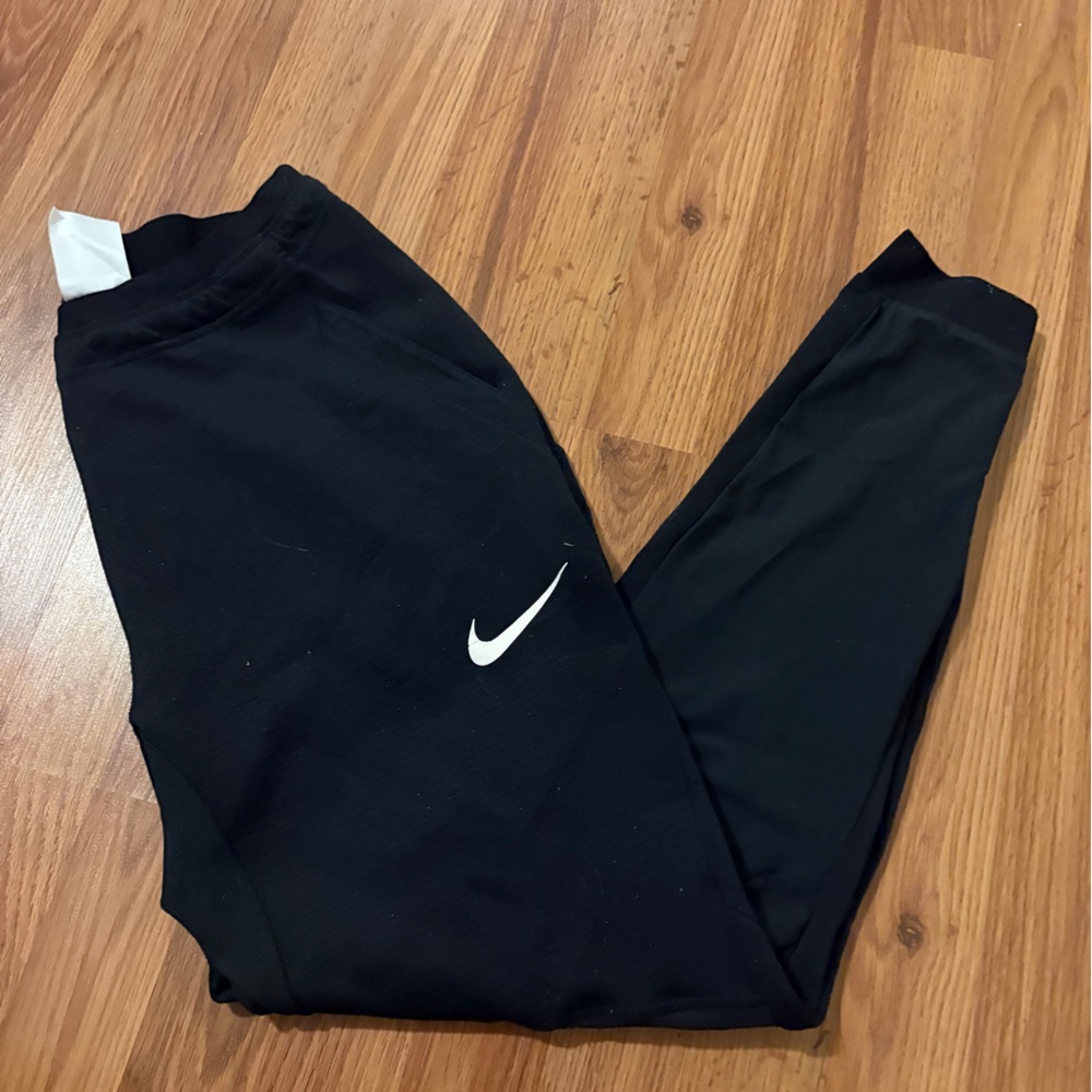 Nike Black Joggers with White Swoosh Logo